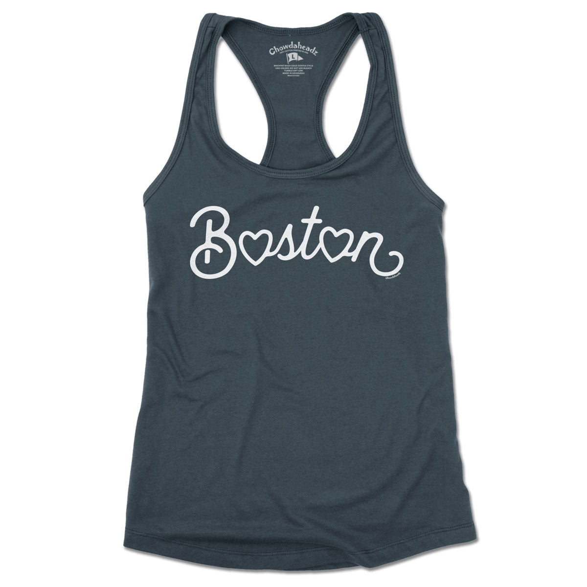 Boston Heart Script Women's Tank Top (13 Colors) - Chowdaheadz