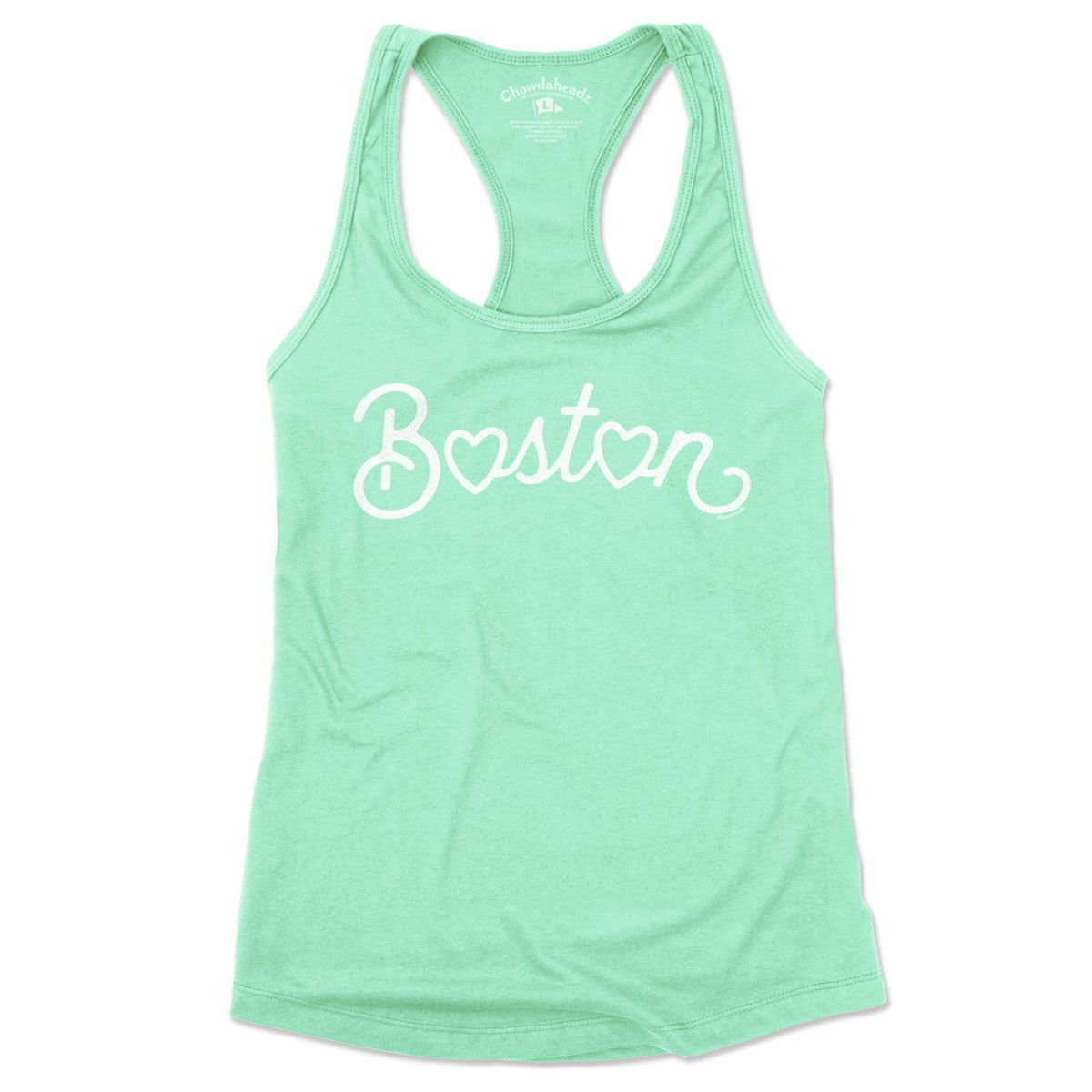 Boston Heart Script Women's Tank Top (13 Colors) - Chowdaheadz
