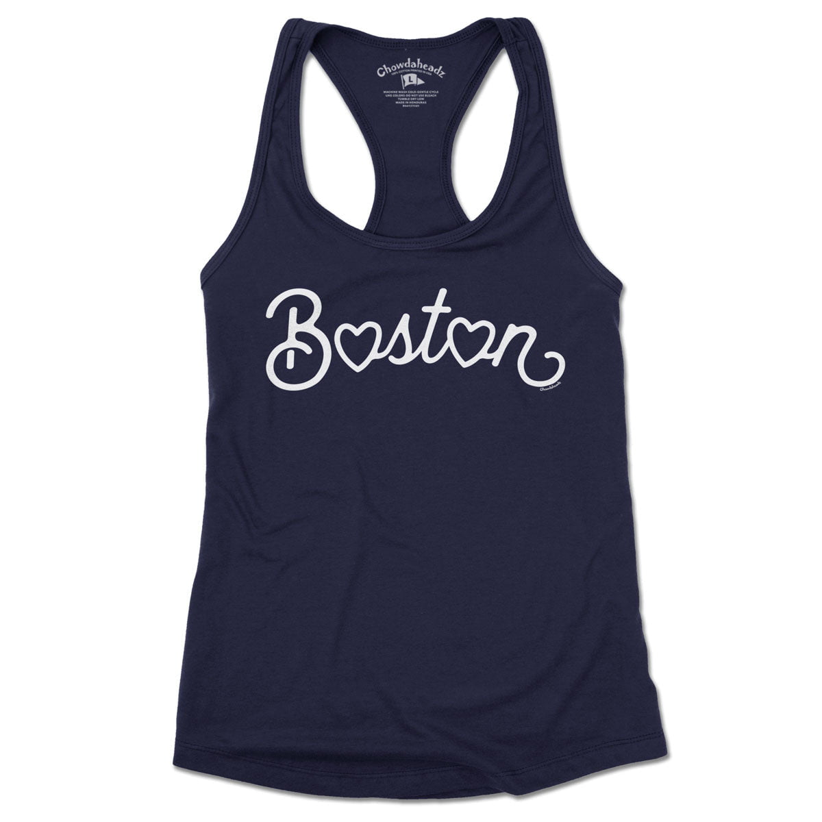 Boston Heart Script Women's Tank Top (13 Colors) - Chowdaheadz
