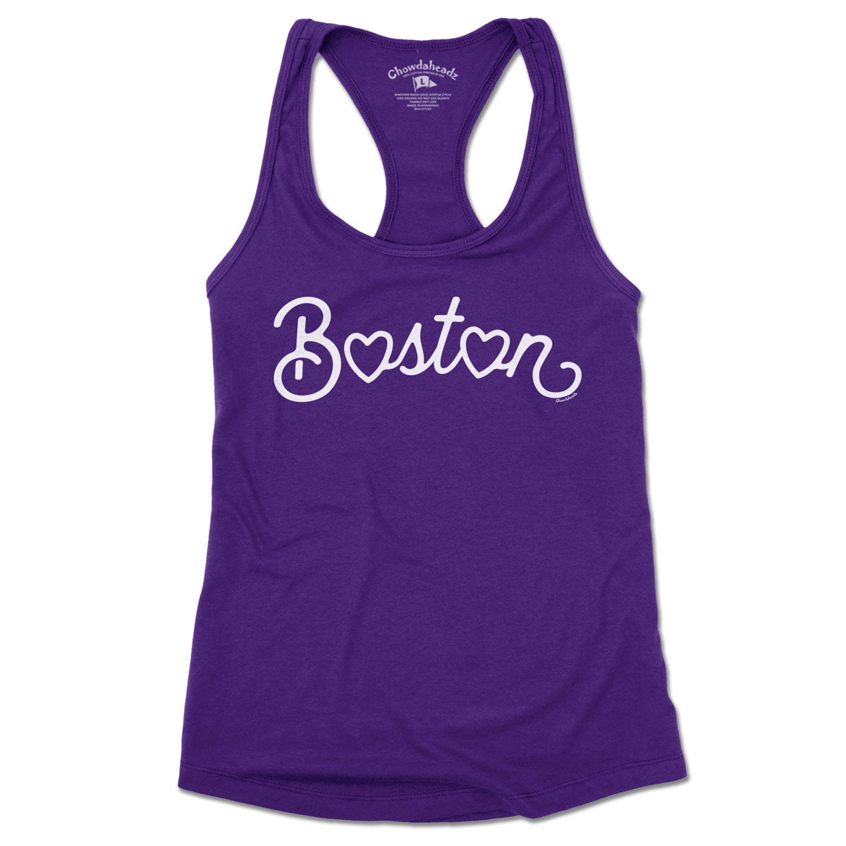 Boston Heart Script Women's Tank Top (13 Colors) - Chowdaheadz