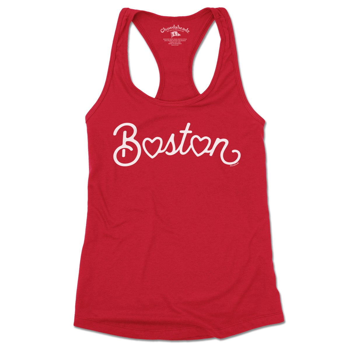 Boston Heart Script Women's Tank Top (13 Colors) - Chowdaheadz
