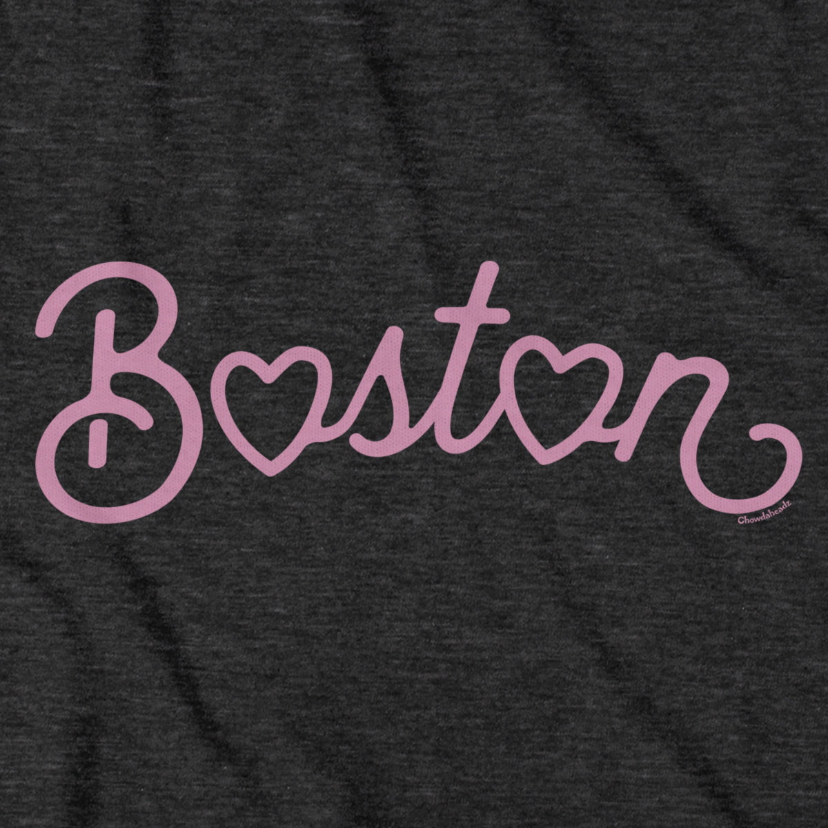 Boston Heart Script T-Shirt - Chowdaheadz