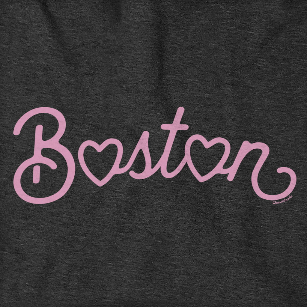 Boston Heart Script Hoodie - Chowdaheadz