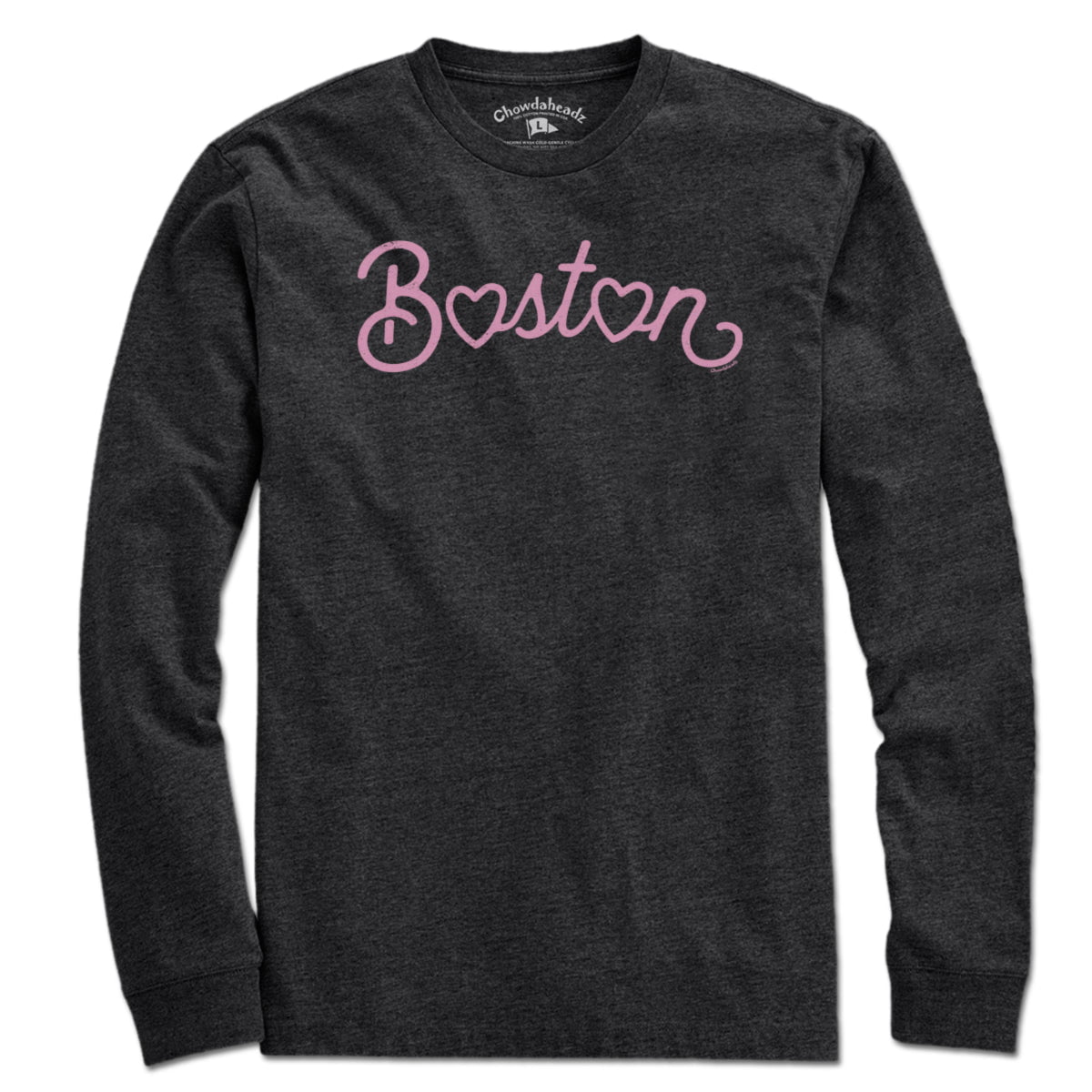 Boston Heart Script T-Shirt - Chowdaheadz