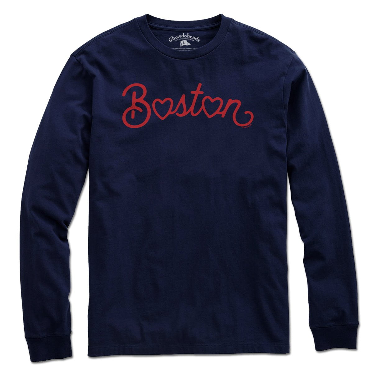 Boston Heart Script T-Shirt - Chowdaheadz