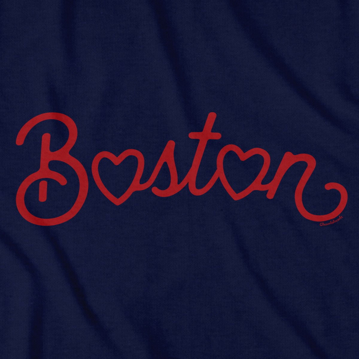 Boston Heart Script T-Shirt - Chowdaheadz