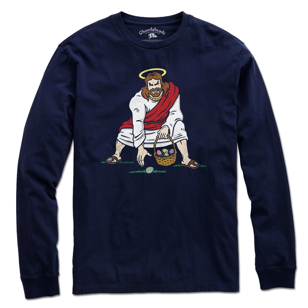 Three Point Stance Easter Jesus T-Shirt - Chowdaheadz