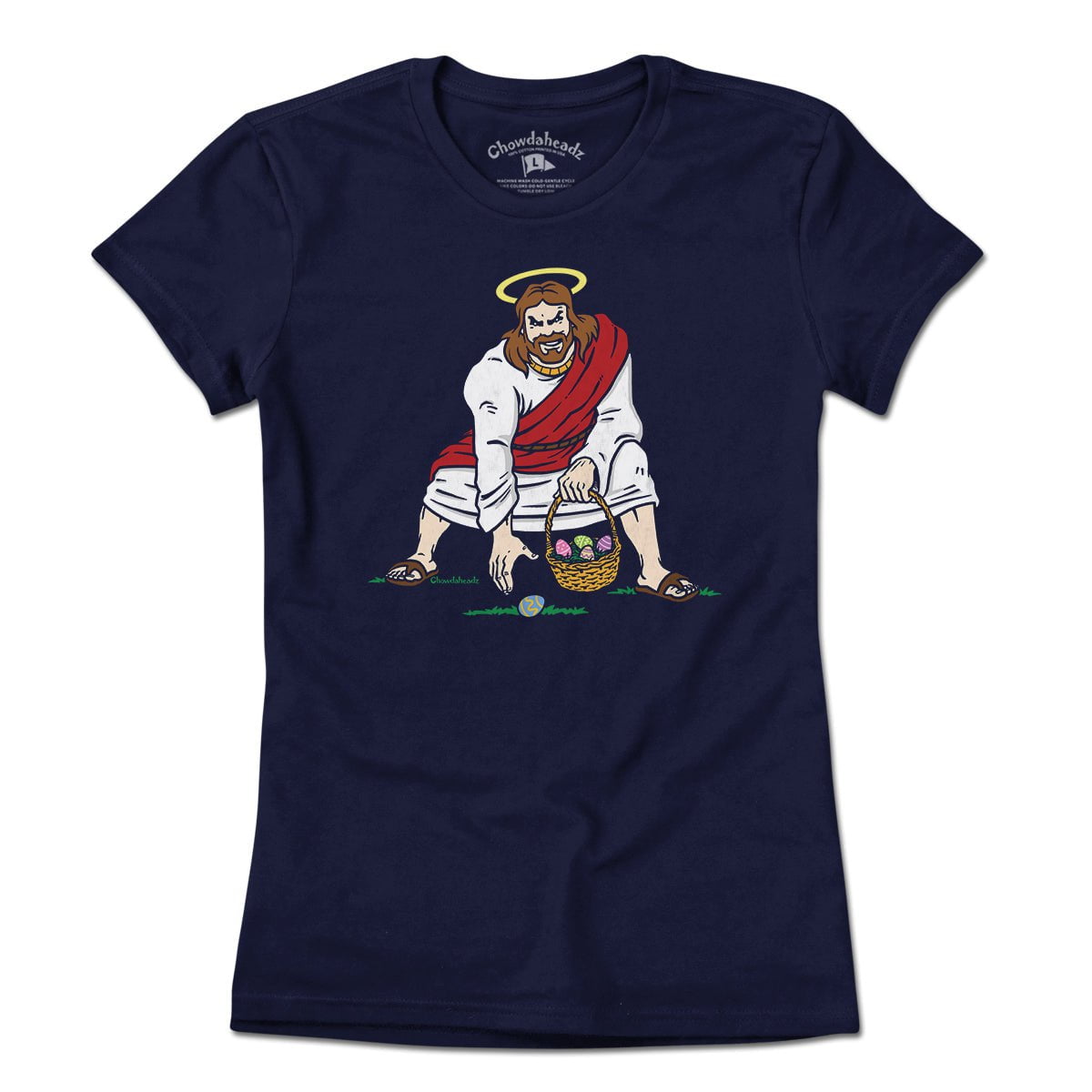 Three Point Stance Easter Jesus T-Shirt - Chowdaheadz