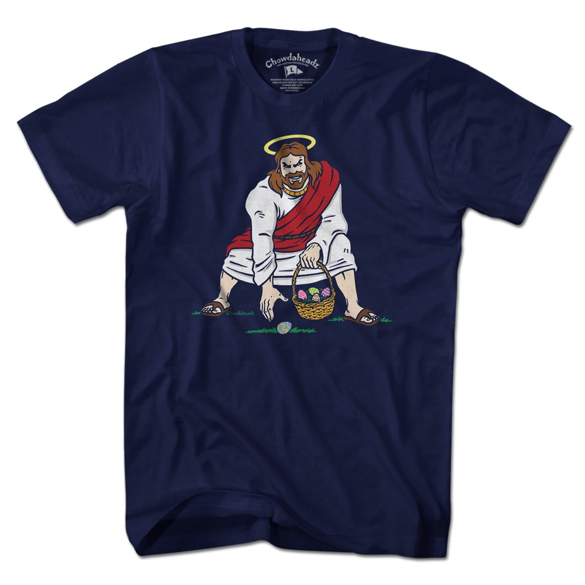 Three Point Stance Easter Jesus T-Shirt - Chowdaheadz