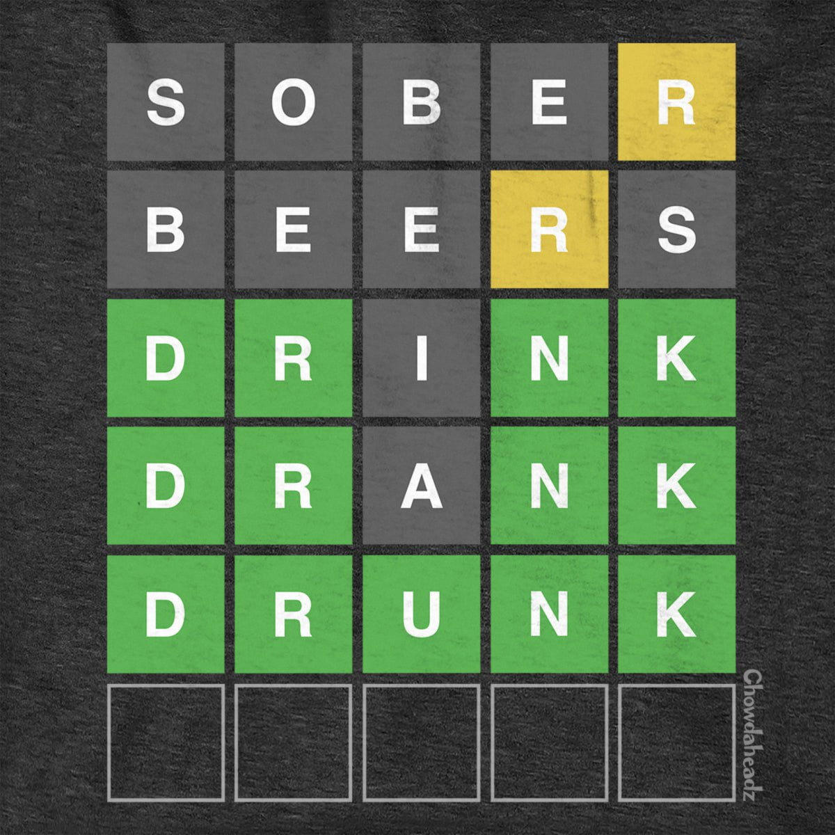 Drink Drank Drunk Word Game Hoodie - Chowdaheadz