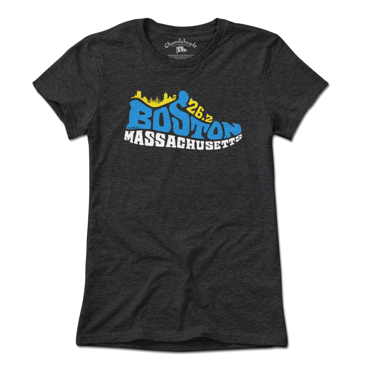 Boston Mass 26.2 Sneaker T-Shirt - Chowdaheadz