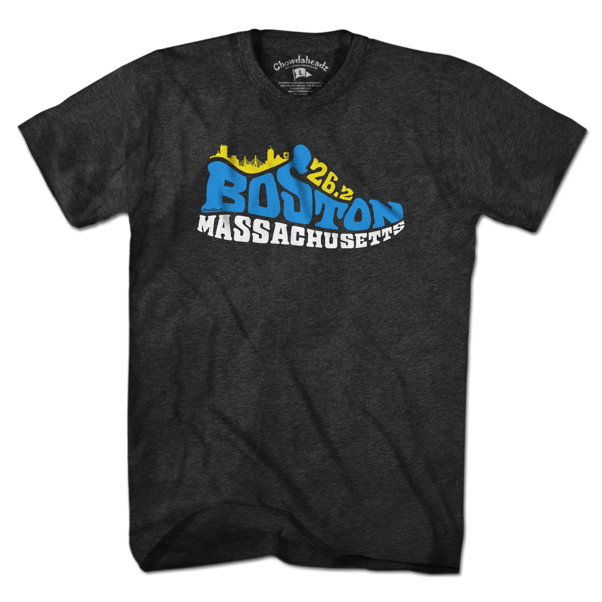 Boston Mass 26.2 Sneaker T-Shirt - Chowdaheadz