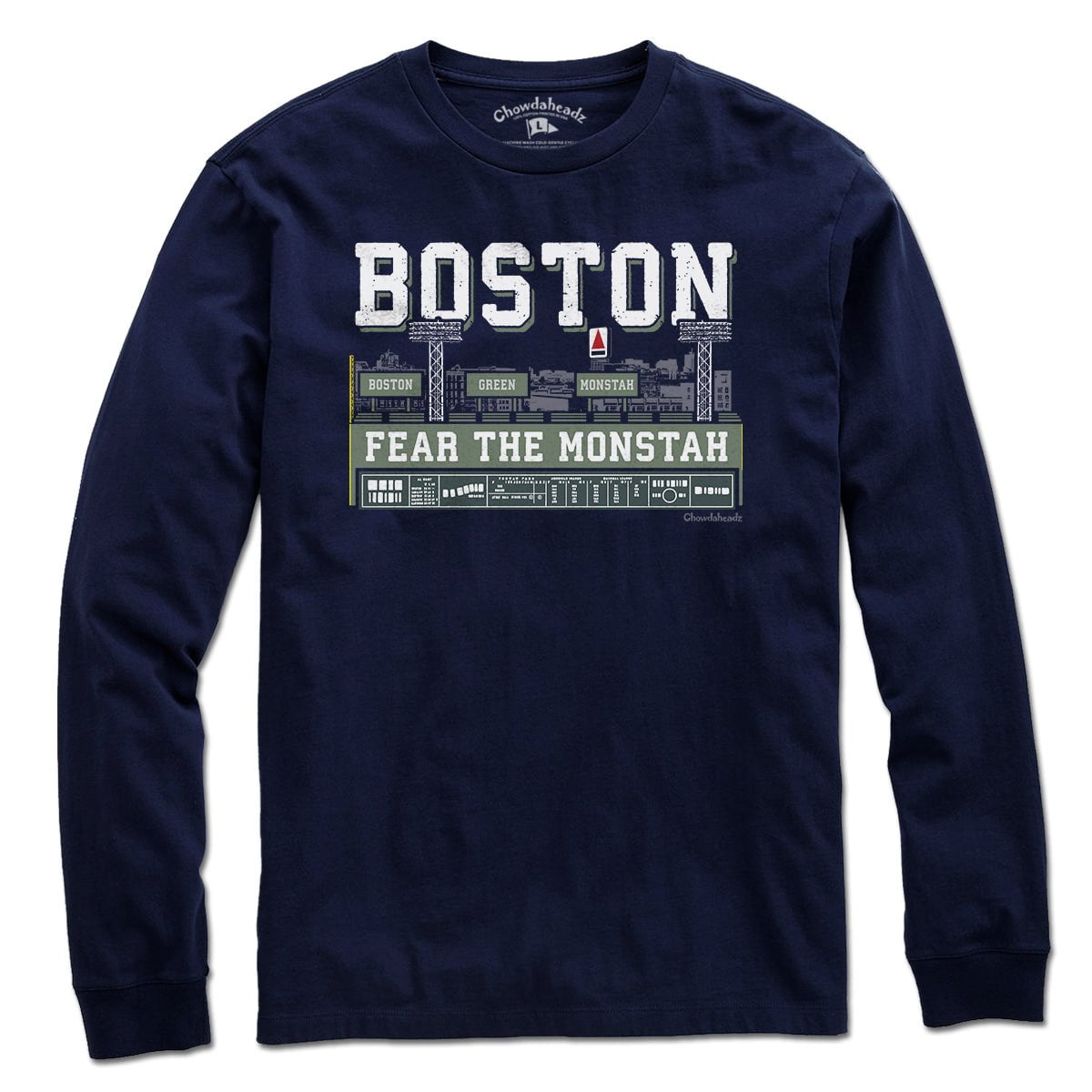 Boston Green Monstah Skyline T-Shirt - Chowdaheadz
