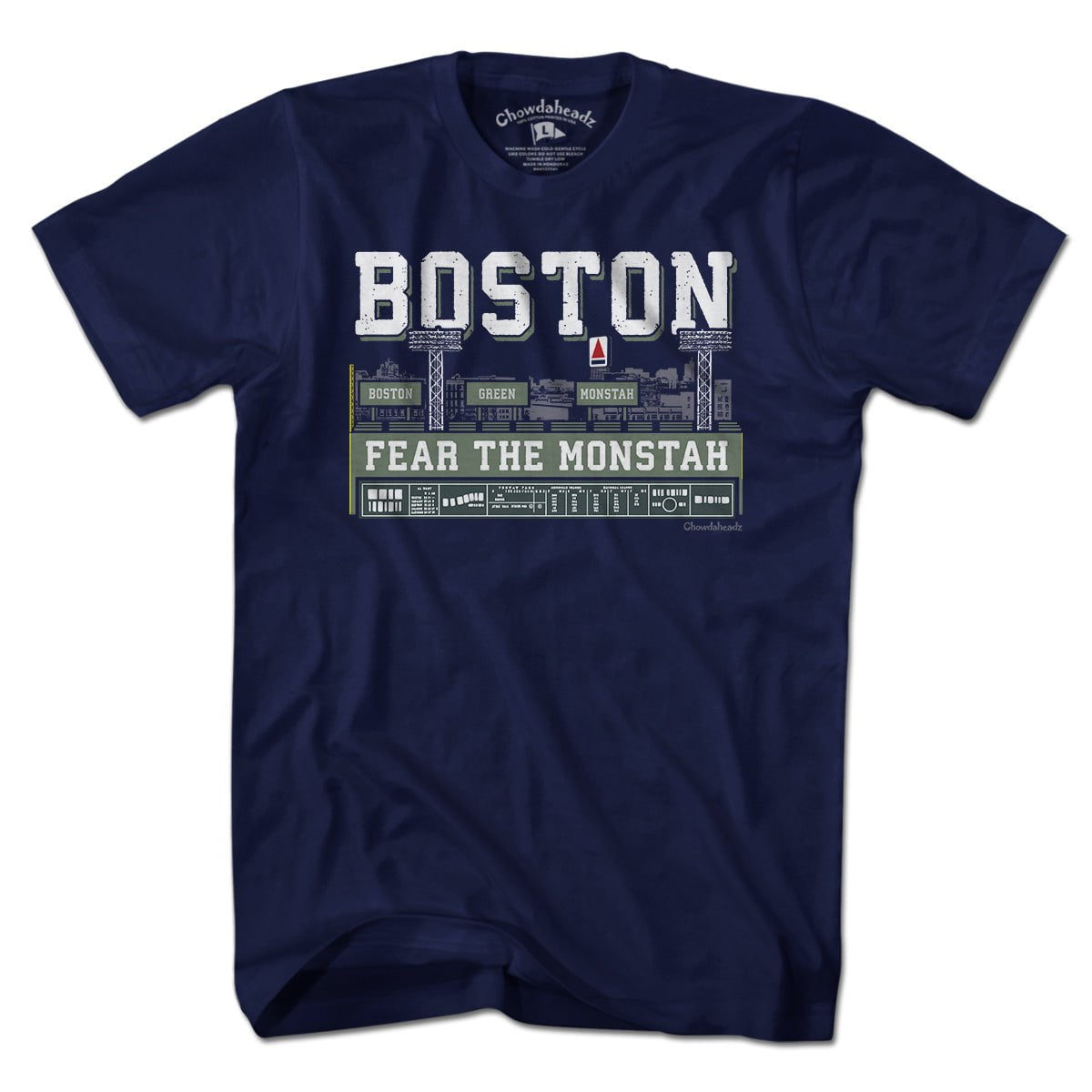 Boston Green Monstah Skyline T-Shirt - Chowdaheadz