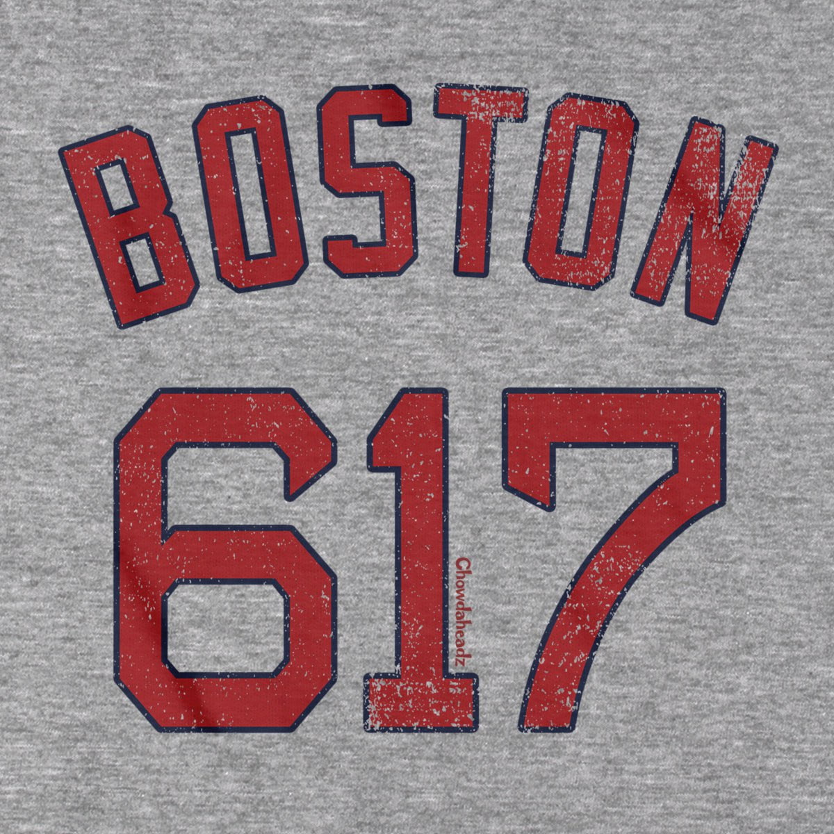 Boston 617 Baseball T-Shirt - Chowdaheadz