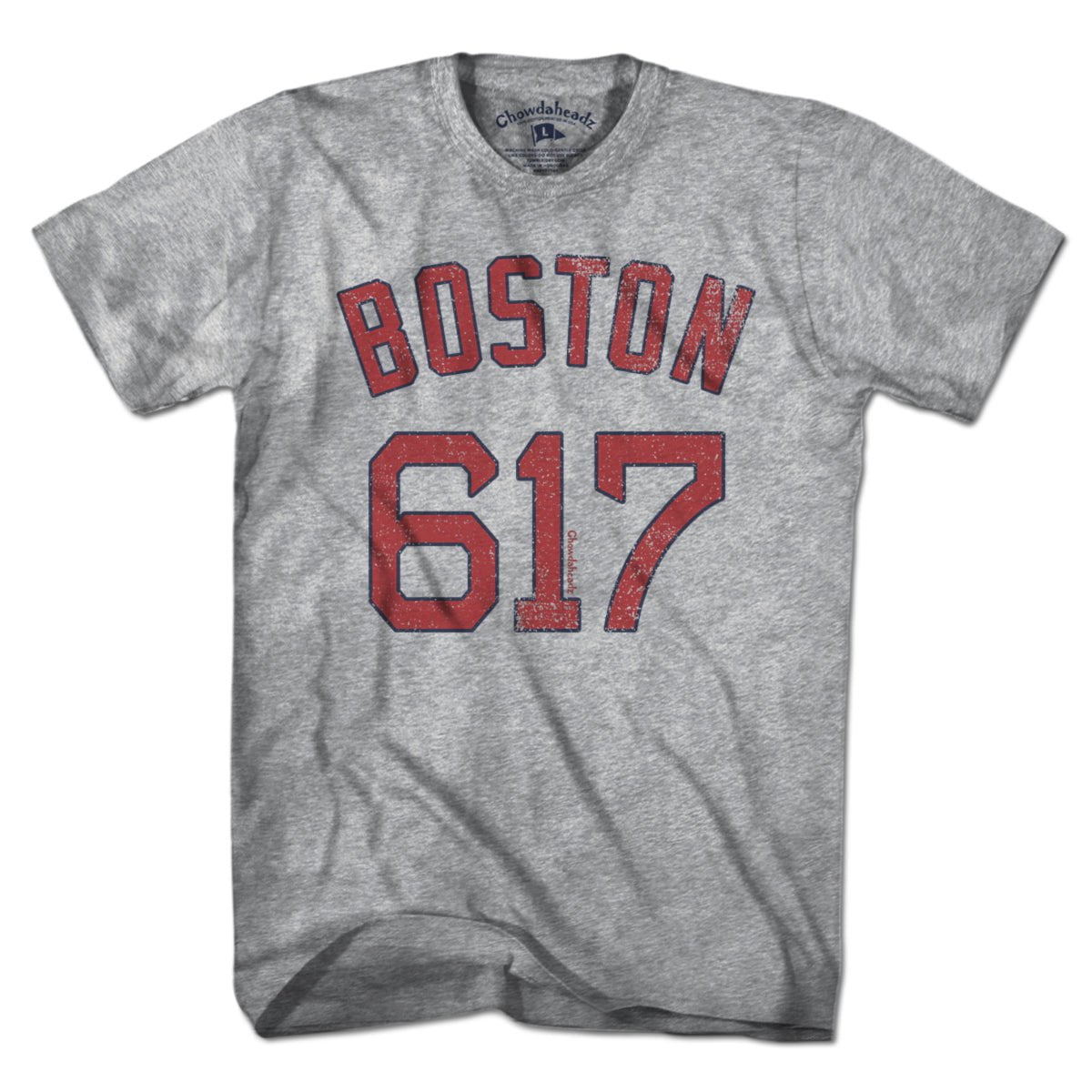 Boston 617 Baseball T-Shirt - Chowdaheadz