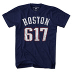 Boston 617 Football T-Shirt - Chowdaheadz
