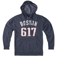 Boston 617 Football Hoodie - Chowdaheadz