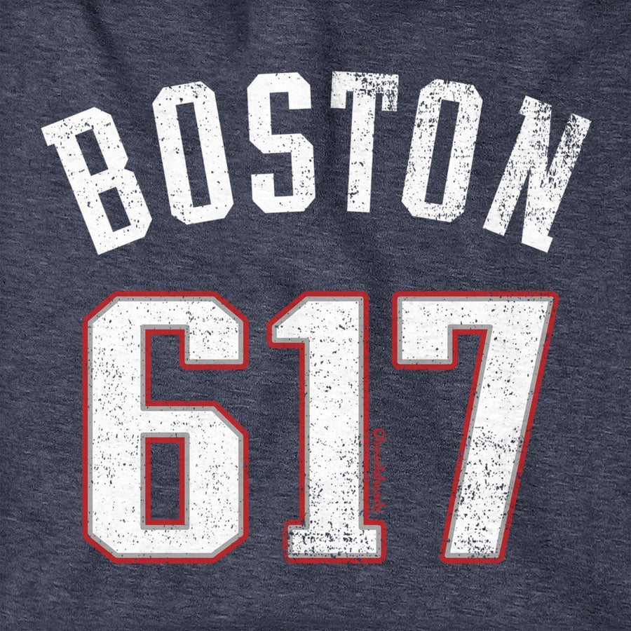 Boston 617 Football Hoodie - Chowdaheadz