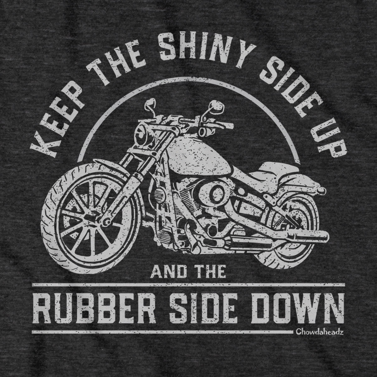 Shiny Side Up Motorcycle Hoodie - Chowdaheadz