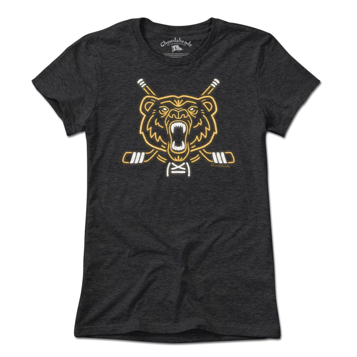 Neon Boston Hockey Bear T-Shirt - Chowdaheadz