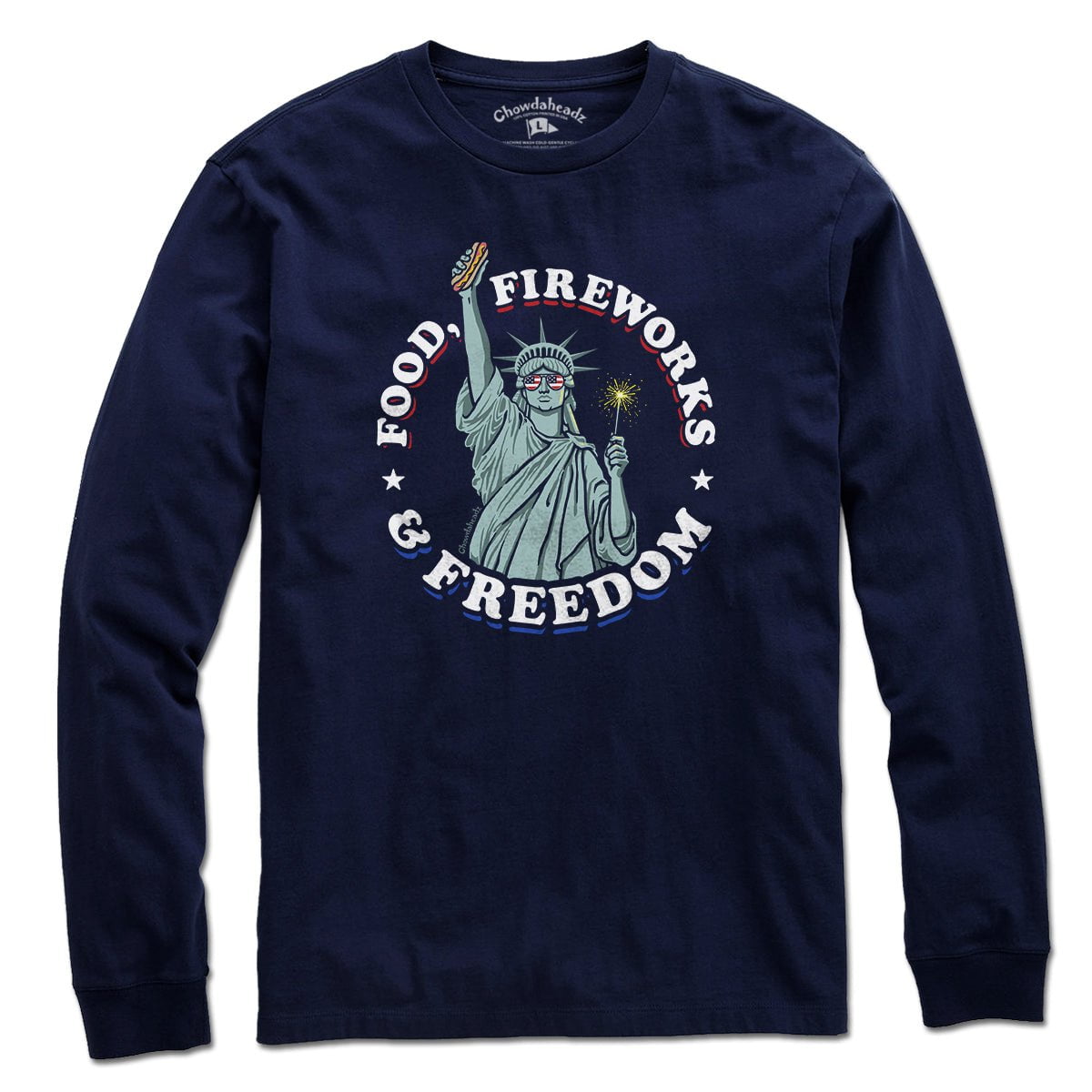 Food Fireworks & Freedom USA t-shirt in alternate colorway — Father’s Day July 4th gift