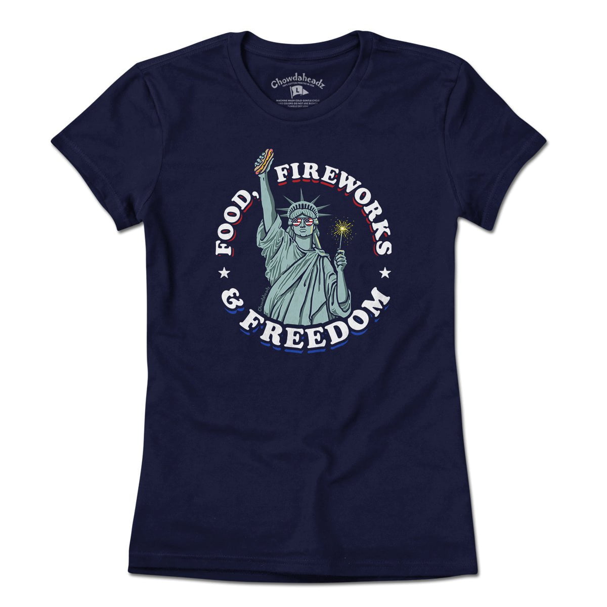 Food Fireworks & Freedom USA t-shirt in alternate colorway — Father’s Day July 4th gift