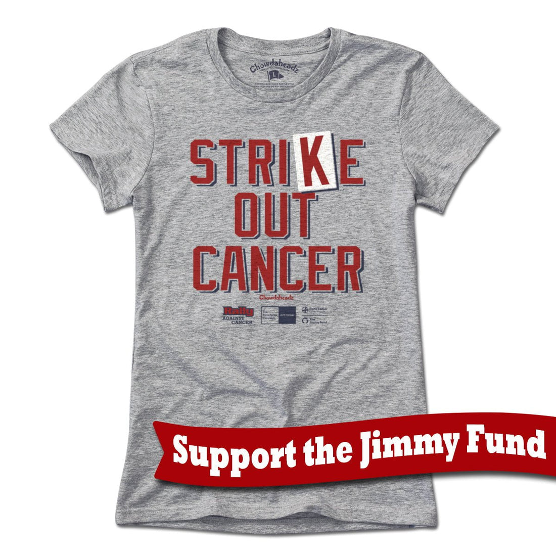 Jimmy Fund Strike Out Cancer T-Shirt - Chowdaheadz
