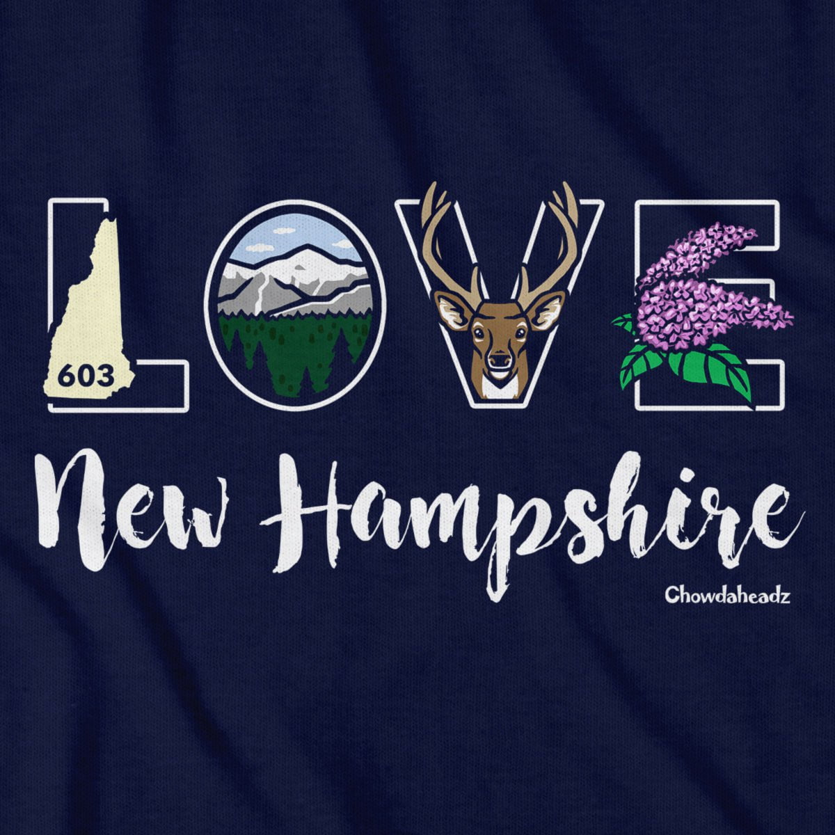 Lifestyle Love New Hampshire T-Shirt - Chowdaheadz