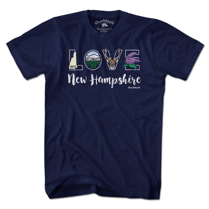 Lifestyle Love New Hampshire T-Shirt - Chowdaheadz