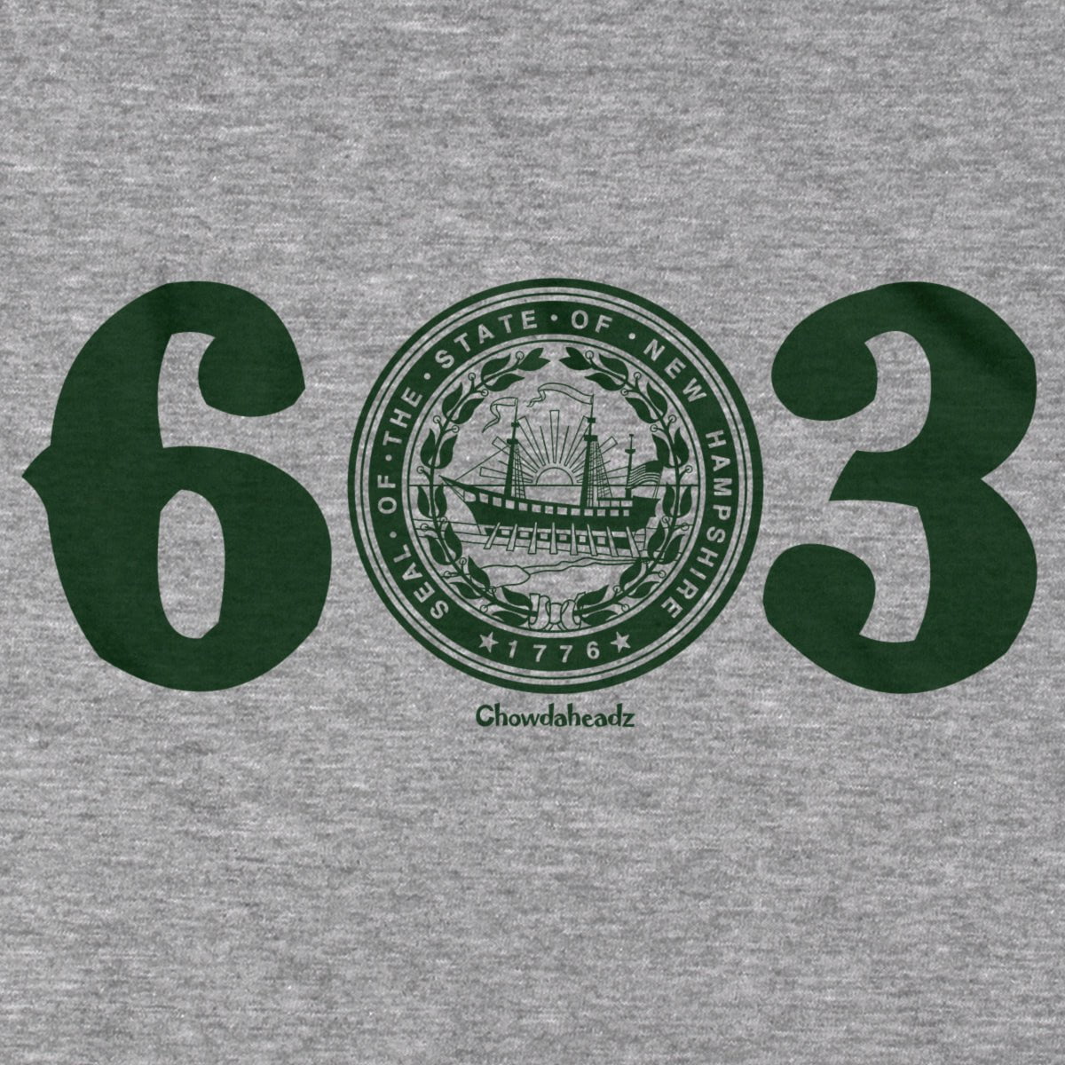 603 New Hampshire Seal T-Shirt - Chowdaheadz