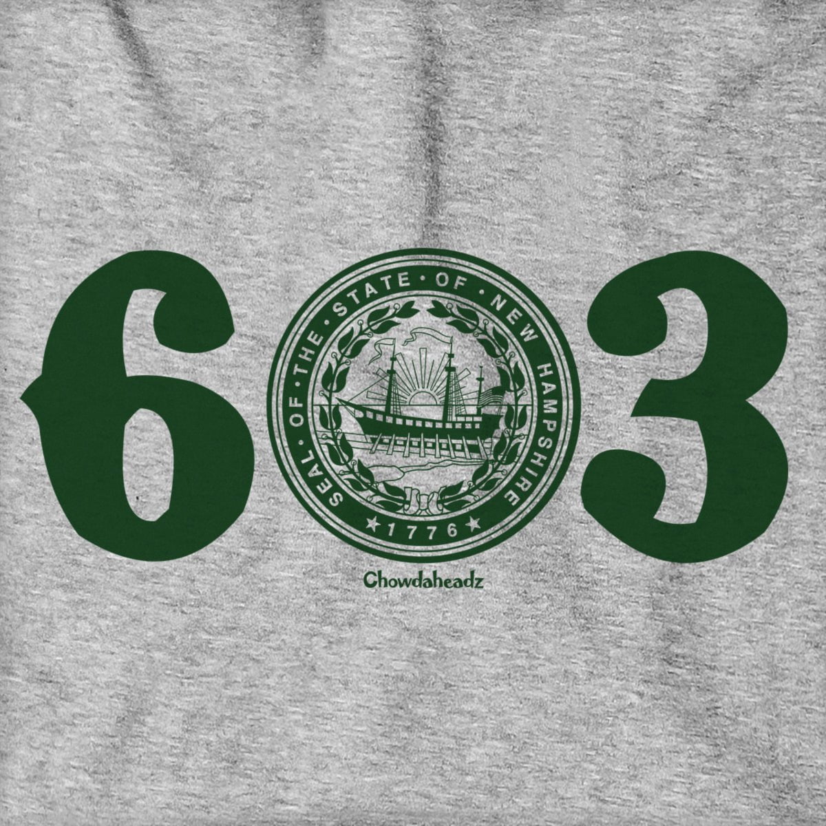603 New Hampshire Seal Hoodie - Chowdaheadz