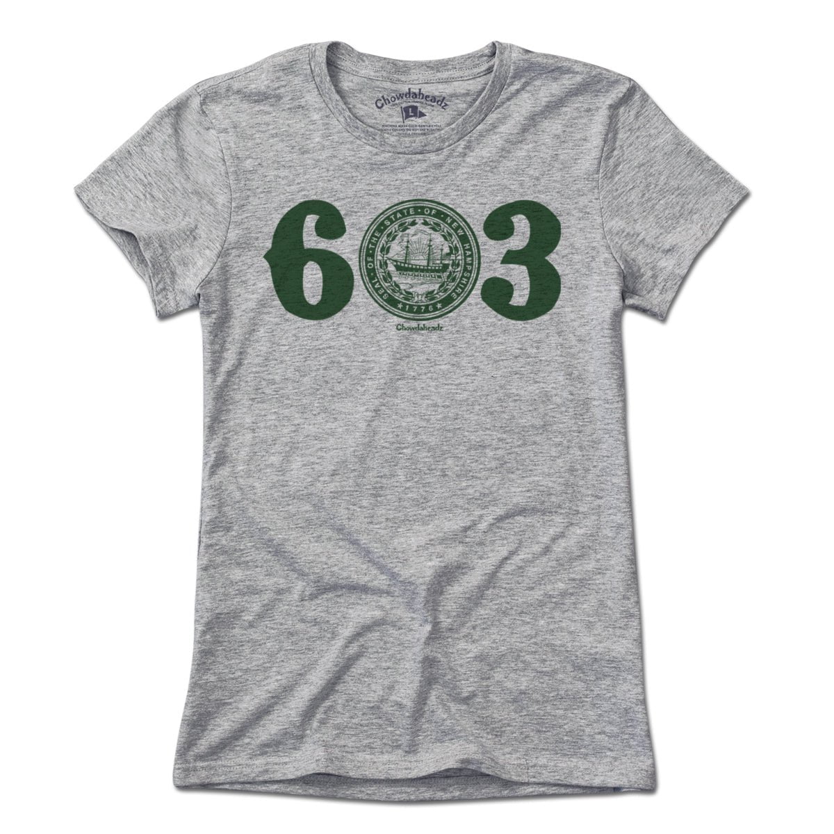 603 New Hampshire Seal T-Shirt - Chowdaheadz