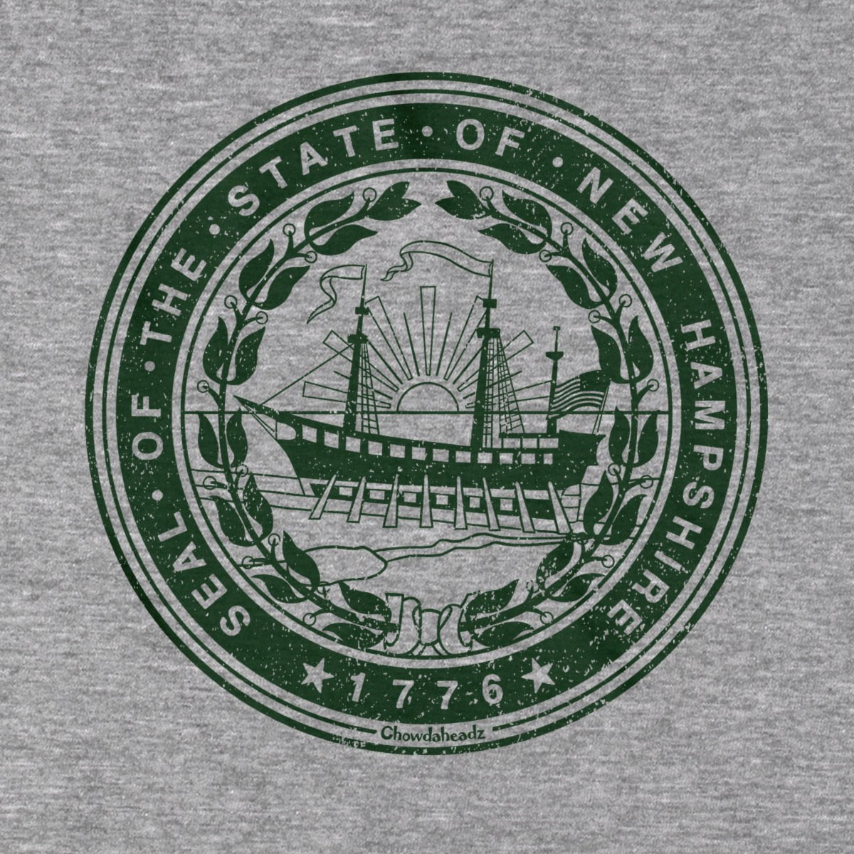 New Hampshire State Seal Hoodie - Chowdaheadz