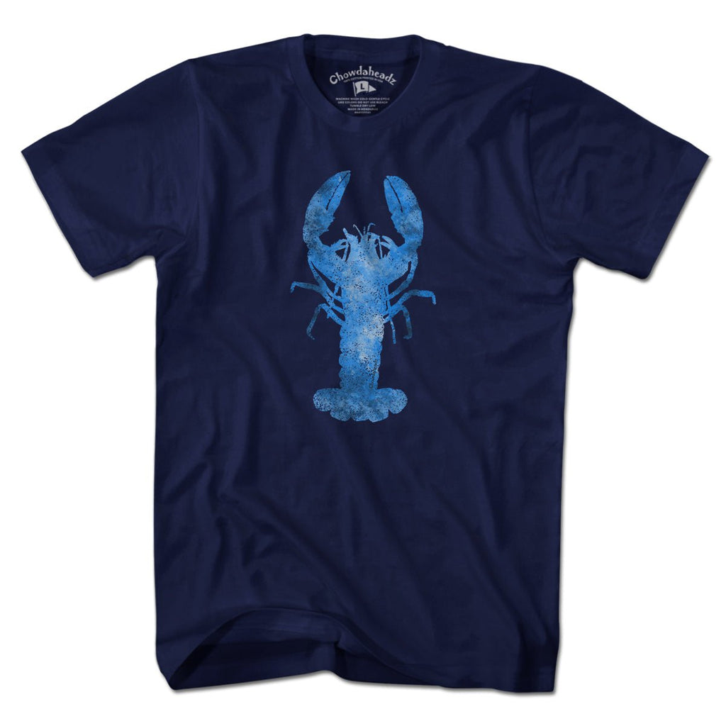 Blue Lobster Watercolor T-Shirt - Chowdaheadz