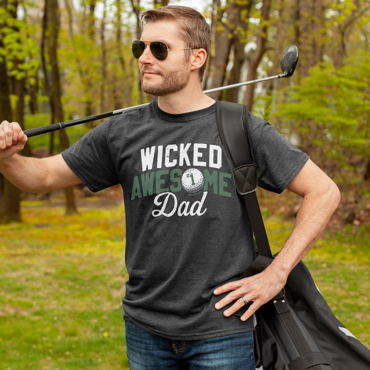 Wicked Awesome Dad Golf T-Shirt - Chowdaheadz