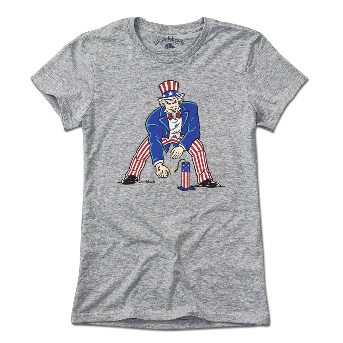 Three Point Stance Uncle Sam T-Shirt - Chowdaheadz