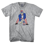 Three Point Stance Uncle Sam T-Shirt - Chowdaheadz