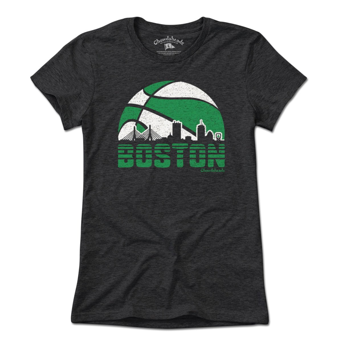 Boston Basketball Skyline T-Shirt - Chowdaheadz