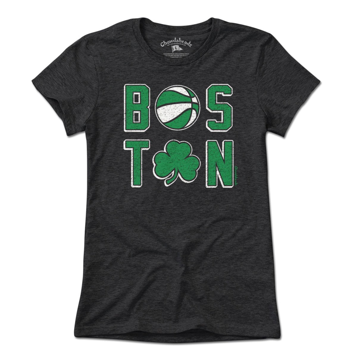 Boston Basketball Stacked T-Shirt - Chowdaheadz