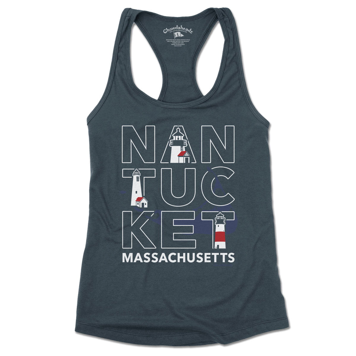 Nantucket Stacked Women's Tank Top - Chowdaheadz