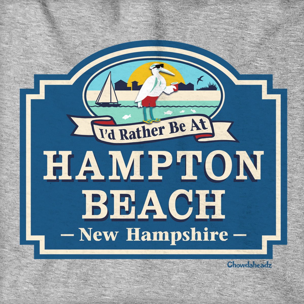 I'd Rather Be At Hampton Beach Hoodie - Chowdaheadz