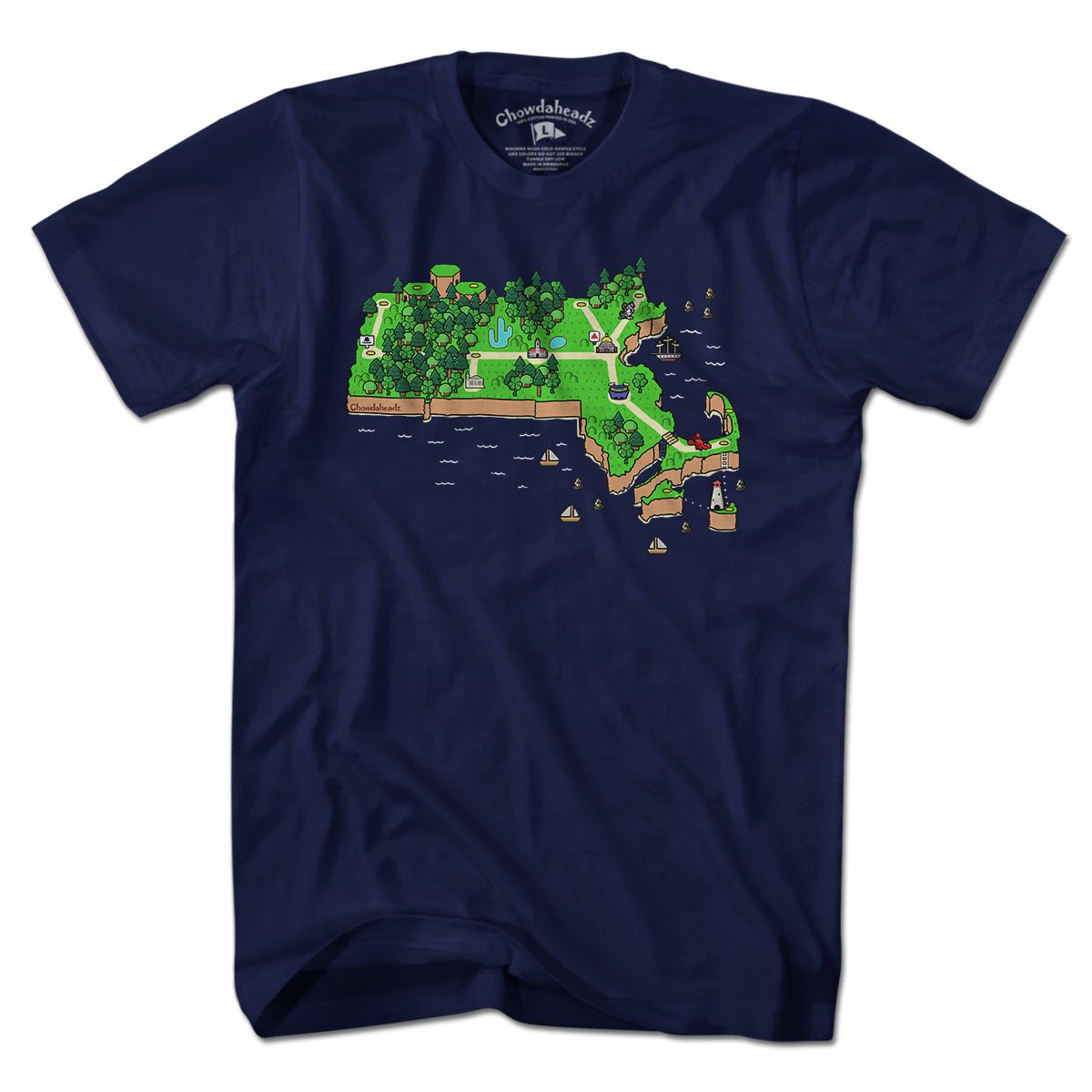 Massachusetts World T-shirt - Chowdaheadz