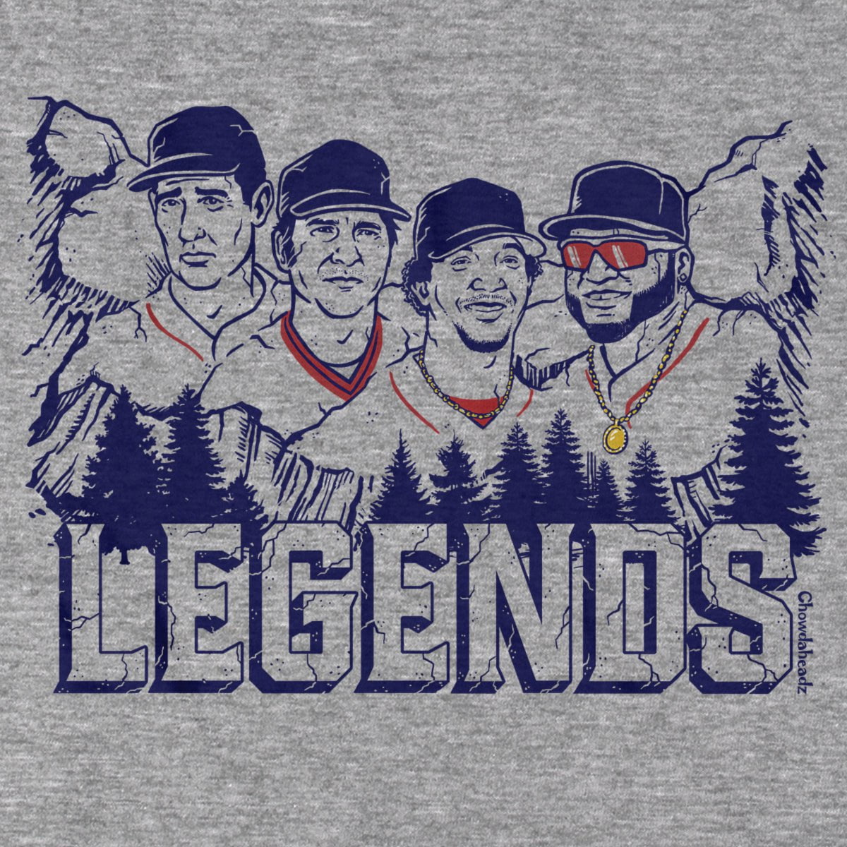 Boston Baseball Legends T-Shirt - Chowdaheadz