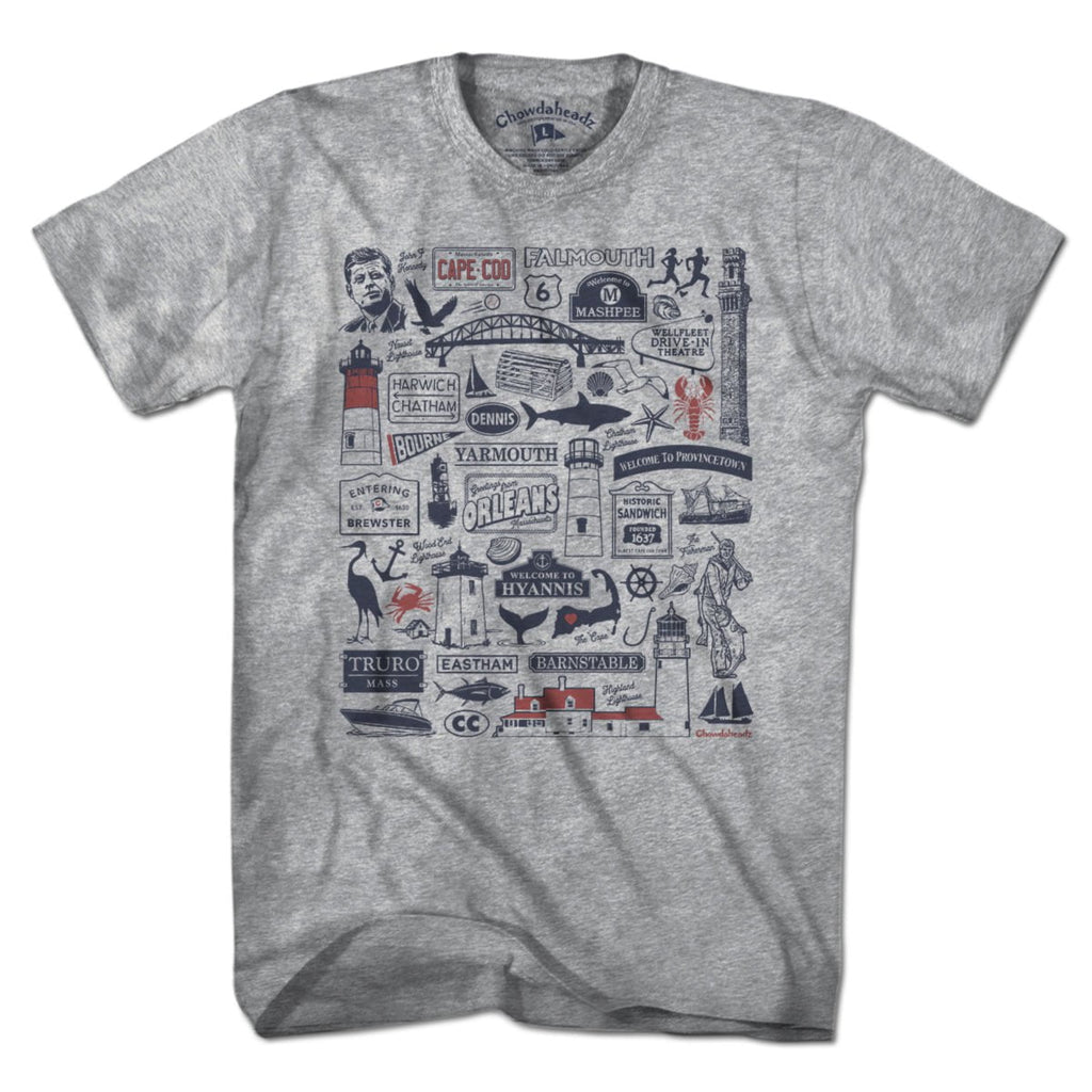Cape Cod Tourist Attraction T-Shirt - Chowdaheadz