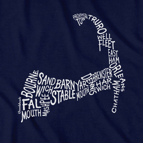 Cape Cod Cities & Towns T-Shirt - Chowdaheadz