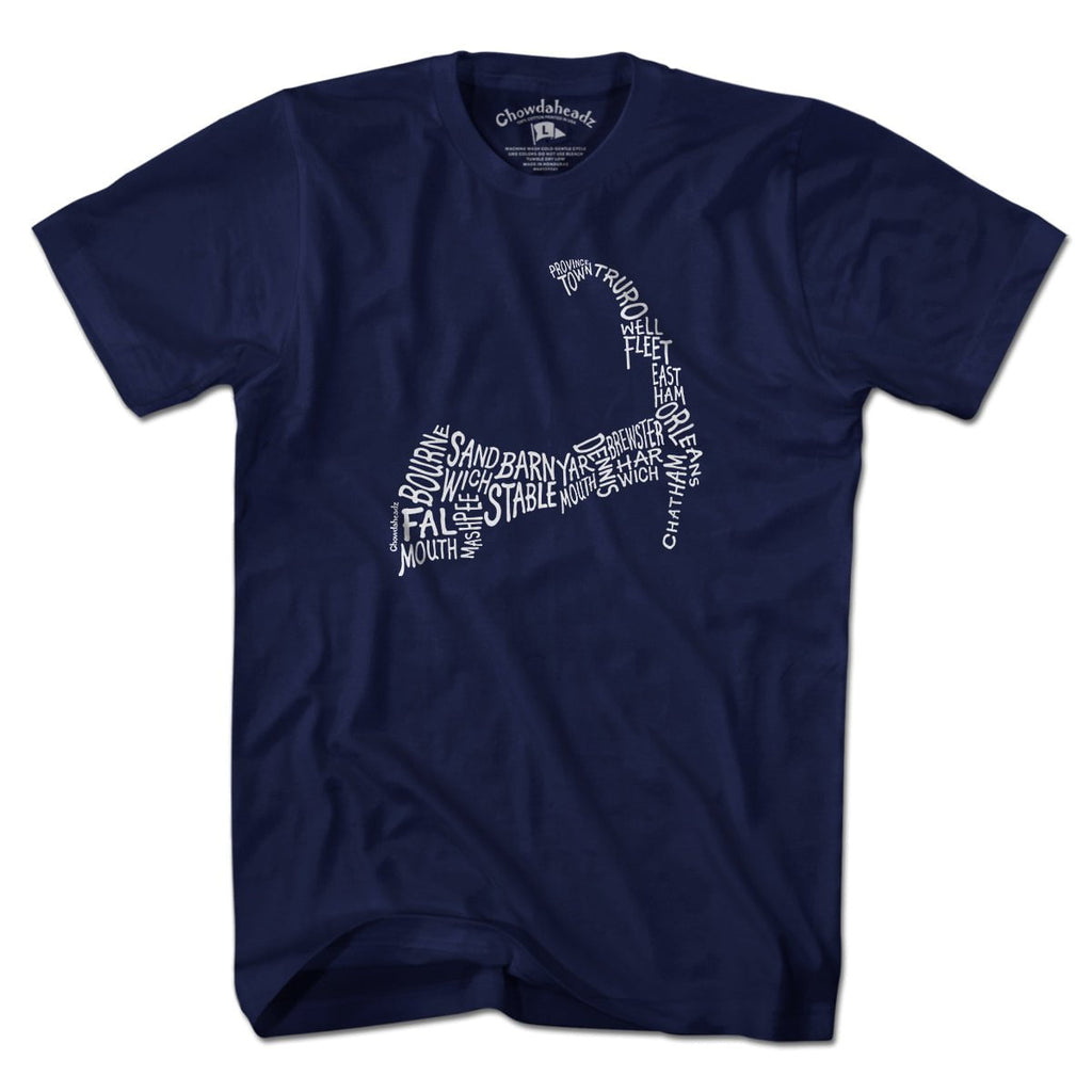 Cape Cod Cities & Towns T-Shirt - Chowdaheadz