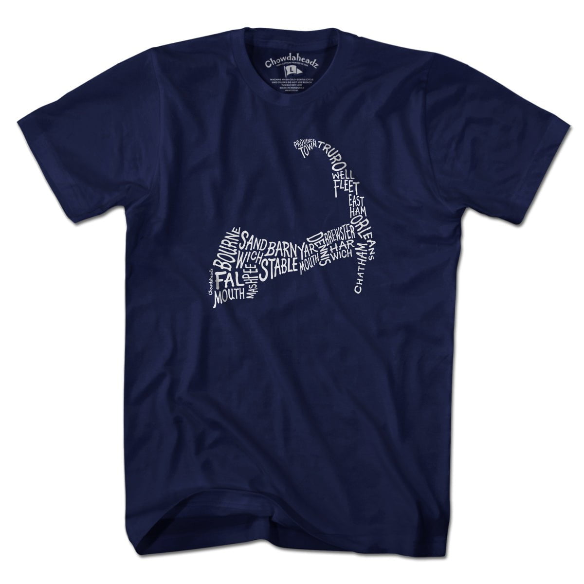 Cape Cod Cities & Towns T-Shirt - Chowdaheadz