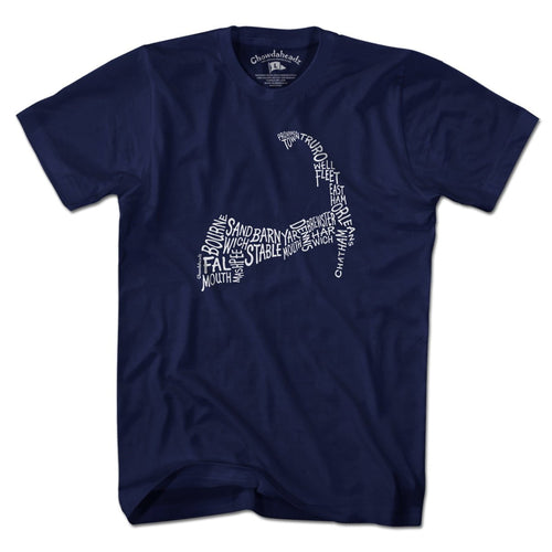 Cape Cod Cities & Towns T-Shirt - Chowdaheadz