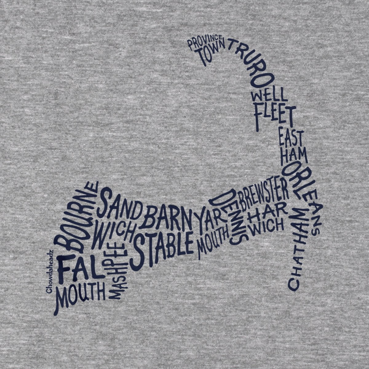 Cape Cod Cities & Towns T-Shirt - Chowdaheadz